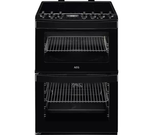 Image of AEG 6000 Series 60cm Electric Cooker - Black 948904362 Black