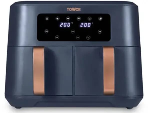 Image of Tower Vortx T17137MNB 2400W 8.5L Dual Basket Air Fryer