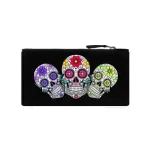 Image of Grindstore Sugar Skull Trio Pencil Case (One Size) (Black)