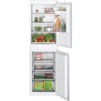 Image of Bosch Serie 2 KIN85NSF0G Integrated 50/50 Frost Free Fridge Freezer with Slided-mounted Kit - White - F Rated