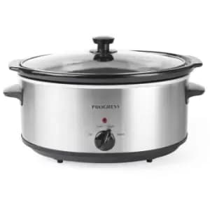 Image of Progress 6.5L Oval Slow Cooker with Glass Lid