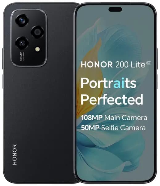 Image of HONOR SIM Free HONOR 200 Lite 5G 256GB AI Mobile Phone - Black
