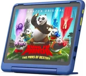 Image of Amazon Fire HD Pro 10.1" Kids (ages 6-12) Tablet (2023) - 32 GB, Nebula, Patterned,Blue