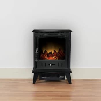Image of Adam Fires - Adam Aviemore Freestanding Stove Fire Heater Heating Real Log Effect Black