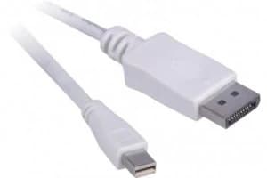 Image of 1m DP to Mini DP White Adapter