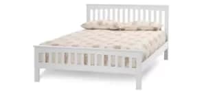 Image of Serene Amelia Hevea 4ft6 Double Opal White Bed Frame