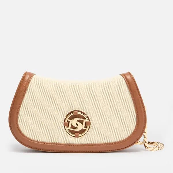 Image of Dune Dacre Small Leather and Canvas Crossbody Bag