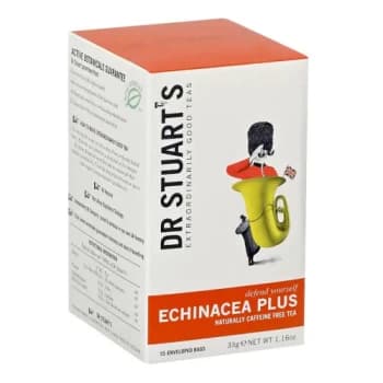Image of Dr Stuarts Echinacea Plus Enveloped Tea - 15 Bags x 4