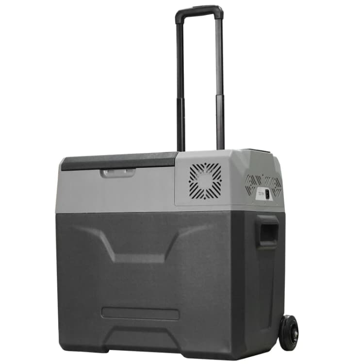 Image of HOMCOM Portable Car Fridge Freezer, 12/24V 50L, Electric Cooler Box for Camping, Travel, Picnic, Grey