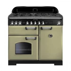 Image of Rangemaster 100910 CDL100DFFOG-C Classic Deluxe 100cm Dual Fuel Range Cooker O Green-C
