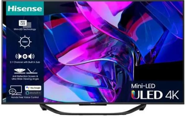 Image of Hisense 55" 55U7KQTUK Smart 4K Ultra HD Mini LED TV