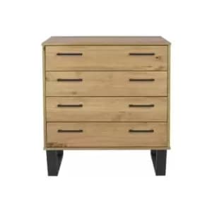 Image of 4 Drawer Chest of Drawers Antique Wax Finish