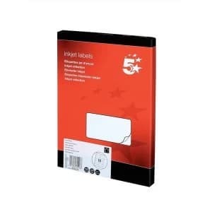 Image of 5 Star Office Addressing Labels Inkjet 14 per Sheet 99.1x38.1mm White 1400 Labels