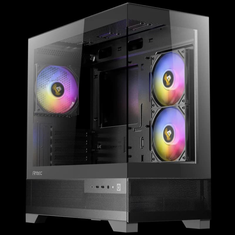 Image of Antec Antec Cx500m Micro Tower Gaming Case Black 2 X USB 3.0 / 1 X USB Type-C Tempered Glass Side Panel Micro-Atx/Itx 0-761345-10099-1