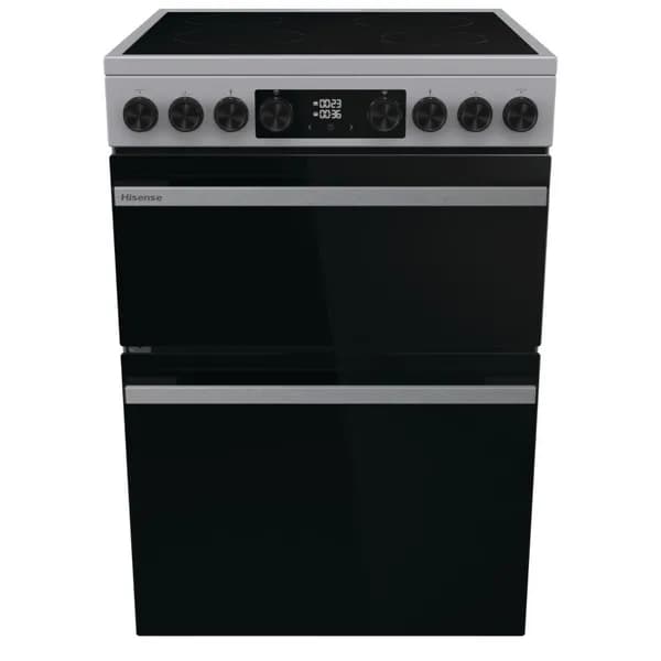 Image of Hisense 60cm Electric Ceramic Cooker - Stainless Steel 744350 Stainess Steel