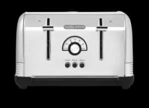Image of Morphy Richards 240330 Venture Retro Stainless Steel 4 Slice Toaster