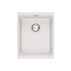 Image of Half Bowl Undermount White Composite Kitchen Sink - Franke Sirius