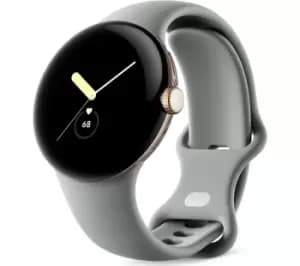 Image of Pixel Watch 4G with Google Assistant - Gold, Hazel Strap, Green,Silver/Grey,Gold