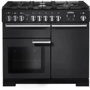 Image of Rangemaster PDL100DFFCB/C Professional DELUXE 100cm Dual Fuel Cooker, Charcoal Bk