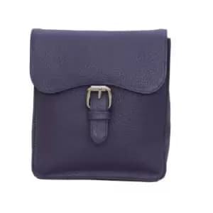 Image of Eastern Counties Leather Womens/Ladies Ebony Satchel Style Handbag (One size) (Purple)