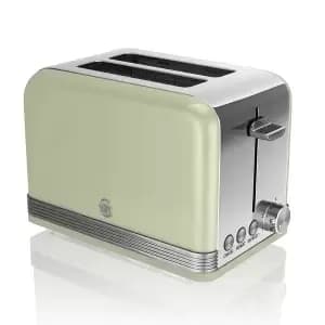 Image of Swan ST19010GN 2 Slice Retro Toaster