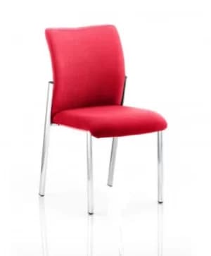 Image of Academy Bespoke Colour Fabric Back With Bespoke Colour Seat Without Arms Post Box Red
