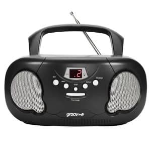 Image of Groov-e Original Boombox Portable CD Player with Radio - Black