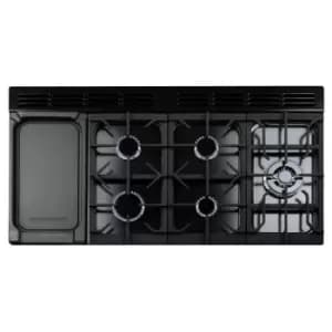 Image of Rangemaster EDL110DFFCB/C Encore Deluxe 110cm Dual Fuel Cooker, Charcoal Black