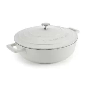 Image of Cream Cast Aluminium Shallow Casserole Dish, 4L