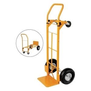 Image of 5 Star Facilities Universal Hand Trolley and Platform Truck Capacity 250KG Foot Size W550 x L460mm Yellow