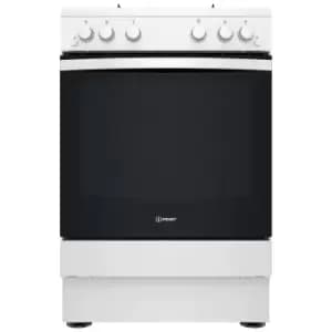 Image of Indesit IS67G1PMW 60cm Single Oven Gas Cooker in White 71 Litre