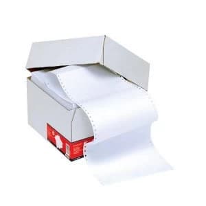 Image of 5 Star Office Listing Paper 1 Part Perforated 60gsm 11" x 241mm Plain 2000 Sheets