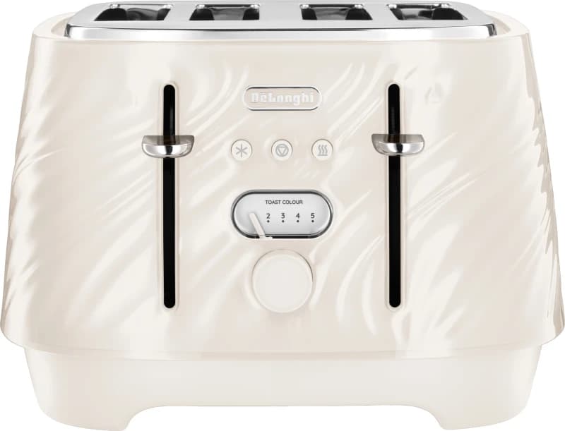 Image of DeLonghi Ballerina Seta CTDS4003.CR 4 Slice Toaster - Cream