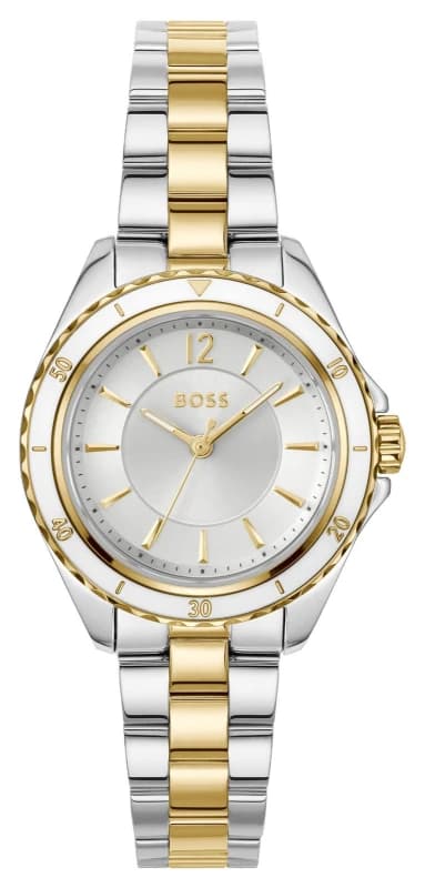 Image of BOSS 1502848 SAGE AQUA Three-Hand Quartz (30mm) Silver Dial Watch