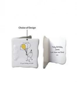 Image of Chilli & Bubbles Ceramic Message Card - With Choice Of Occasions