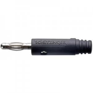 Image of Banana plug Plug straight Pin diameter 4mm Blue Schuetzinger
