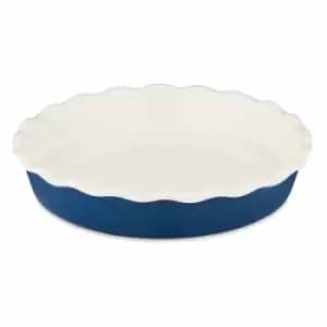 Image of Barbary & Oak 27Cm Ceramic Pie Dish - Blue
