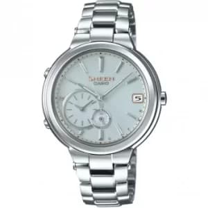 Image of Ladies Casio Sheen Time Ring Bluetooth Hybrid Smartwatch Alarm Watch