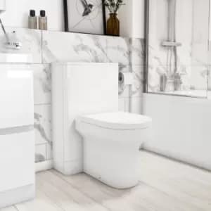 Image of 500mm White Back to Wall Toilet Unit Only - Pendle