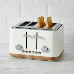 Image of Dunelm Contemporary Cream 4 Slice Toaster