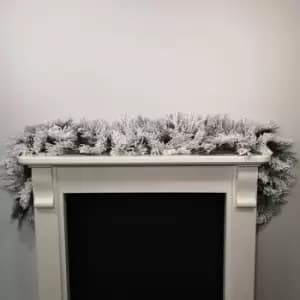 Image of 1.8m (6ft) Premier Christmas Snow Flocked & Large Cone Garland
