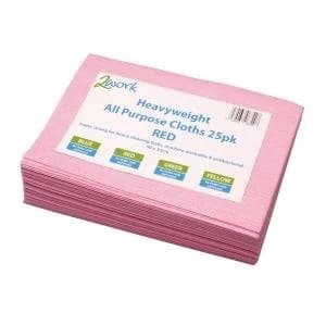 Image of 2Work Heavyweight Cloth 400x400mm Red Pack of 25 103278