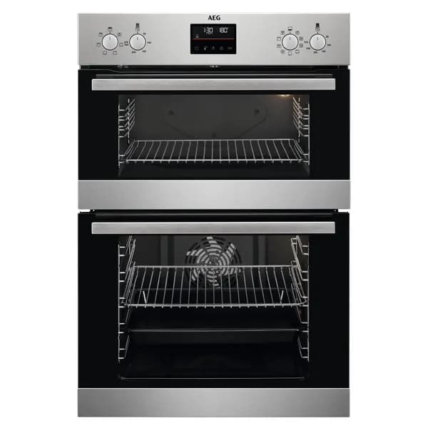 Image of AEG 6000 Series Built In Electric Double Oven - Stainless Steel 944171779 Stainless steel