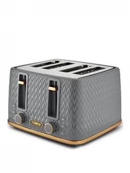 Image of Tower Empire Collection T20061GRY 4 Slice Toaster