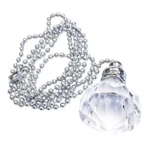 Image of BQ Silver Diamond Crystal Effect Acrylic Light Pull