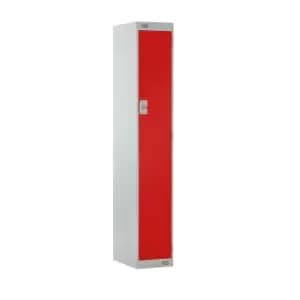 Image of 1 Door Locker 300X300X1800 Light Grey/Red Door