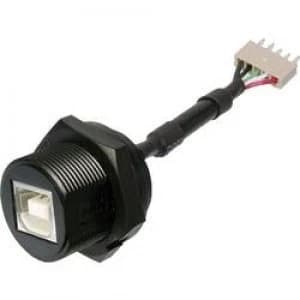 Image of ASSMANN WSW A USB BPFS USB Connector 2.0 IP67 Socket build in USB B socket on 5 pin. connector