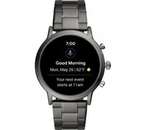 Image of Carlyle HR FTW4024 Smartwatch - Smoke, Stainless Steel Strap, Stainless Steel