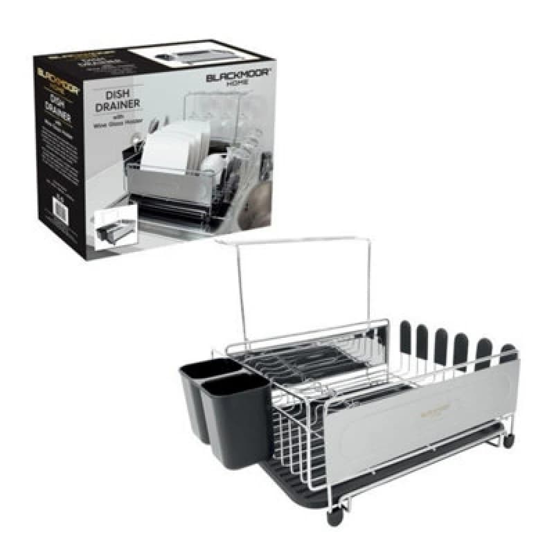 Image of Blackmoor Deluxe Dish Drainer - Black 69129