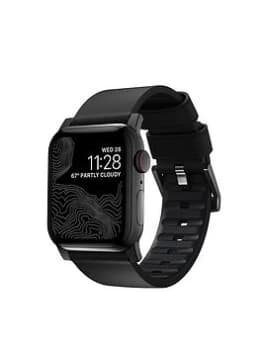 Image of Nomad Modern Strap - 44Mm/42Mm Black Hardware Black Active Leather Fkm Pro